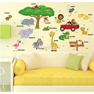 Decal vườn thú vui vẻ B187