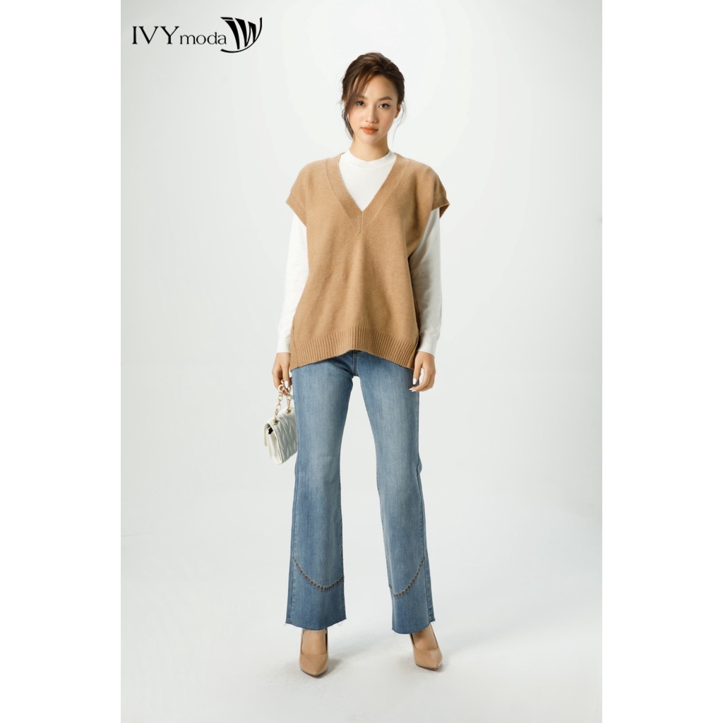 Áo Gile len cổ V nữ IVY moda MS 56T0073 | BigBuy360 - bigbuy360.vn