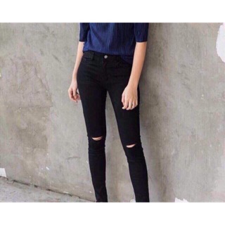 Quần skinny rách gối