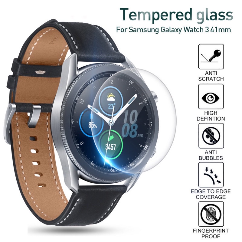 Kính Cường Lực 9h  Miếng Dán Bảo Vệ Màn Hình Đồng Hồ Samsung Galaxy Watch 3 &amp; Watch 4 Classic l