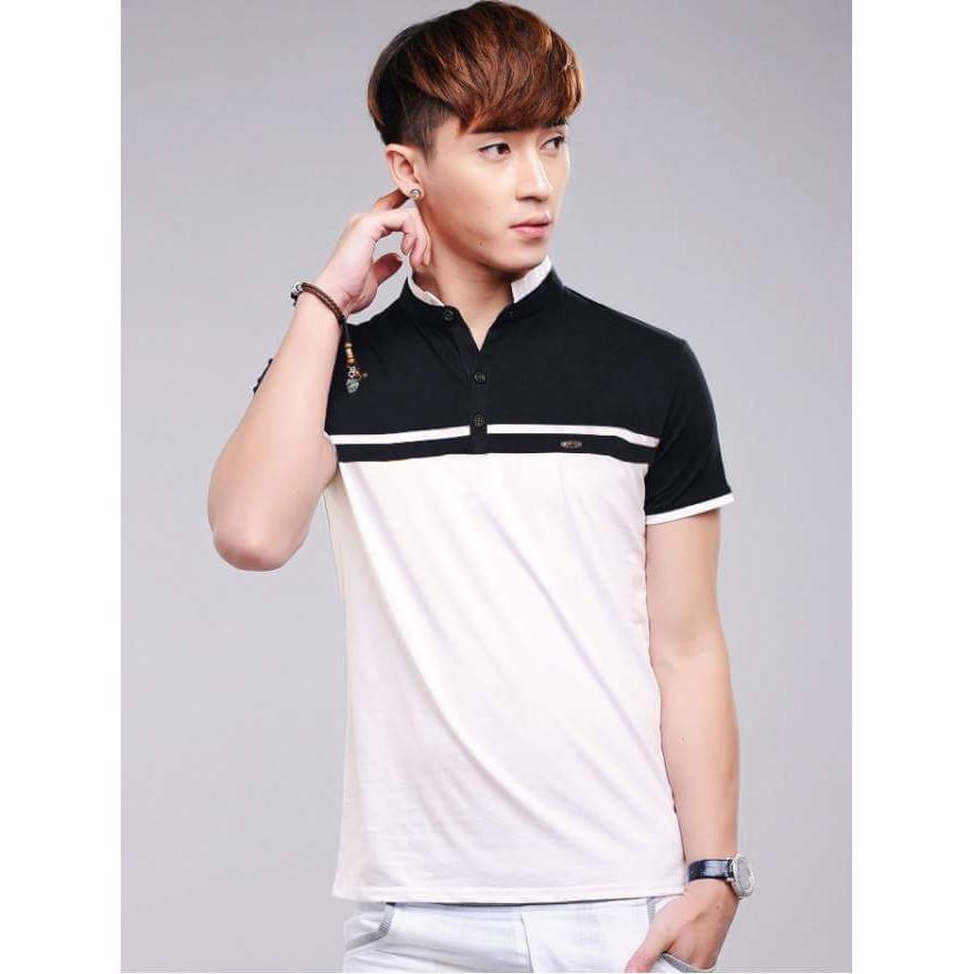 Áo thun nam cổ trụ