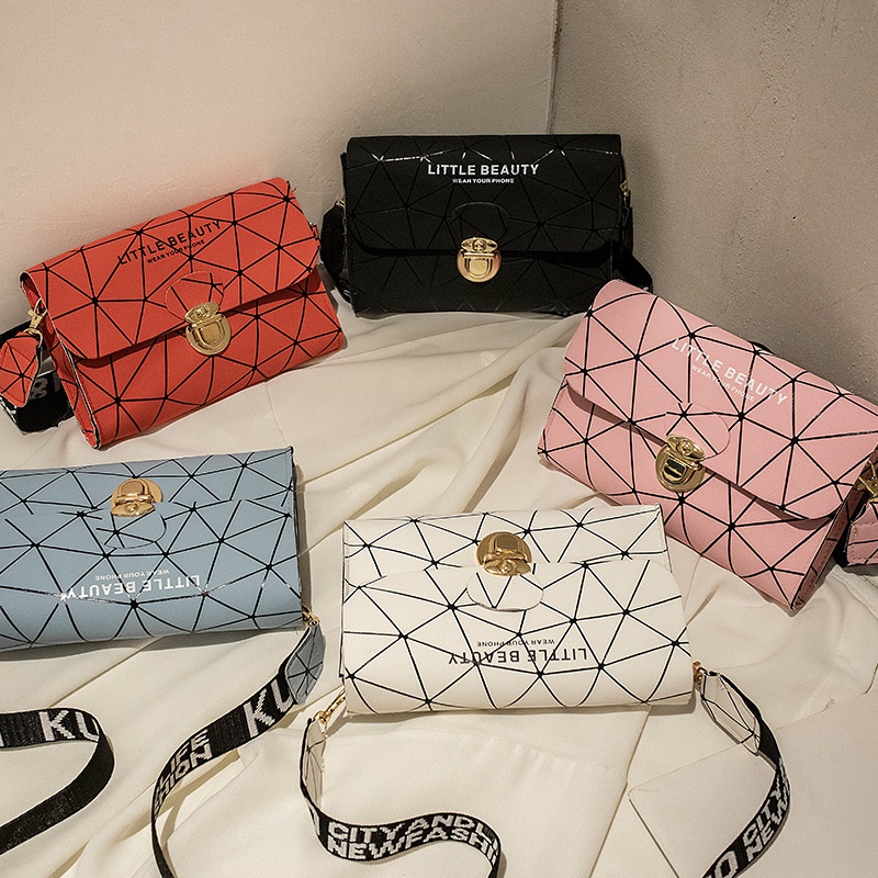 Túi Xách Mini Dáng Vuông In Chữ Thời Trang Cho Nữ