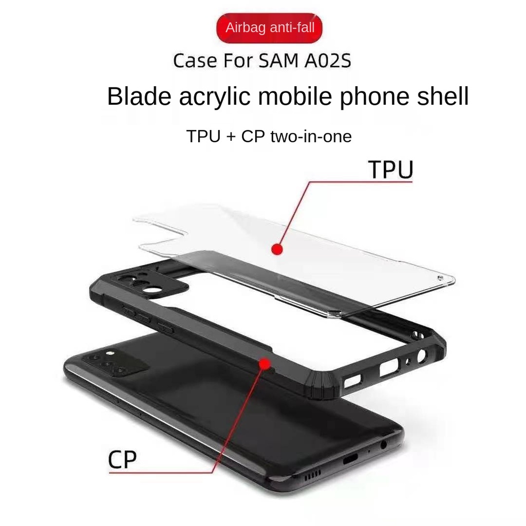 Ốp Điện Thoại Hybrid Cứng Màu Trong Suốt Chống Sốc qptg 0 Cho Samsung S10 S20 S30 PRO Lite Fe Ultra PLUS