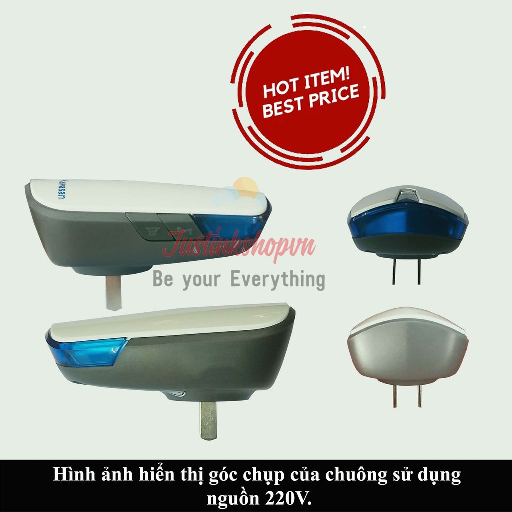 CHUÔNG CỬA KHÔNG DÂY KHÔNG DÙNG PIN KAWASAN 32 KIỂU CHUÔNG KHOẢNG CÁCH SÓNG 20-100m KW-DB818 - JLVQ-535-CCKW