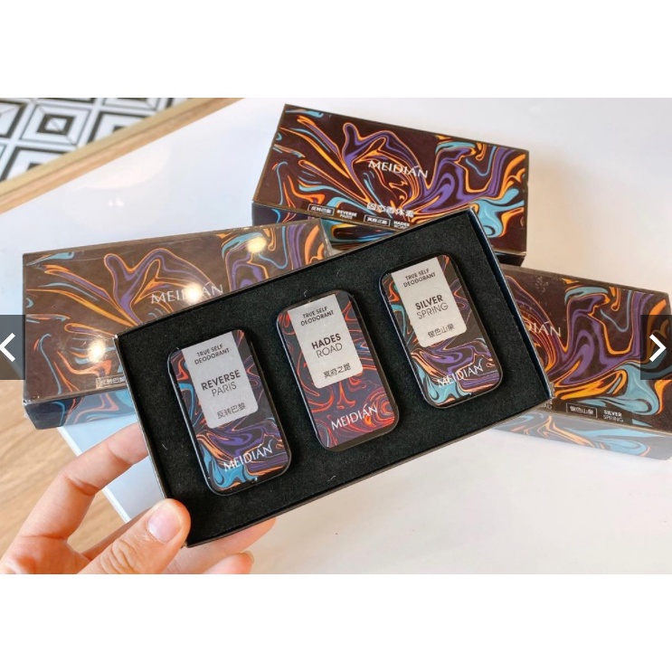 Nước hoa khô nam nữ Sét 3 mùi chính hãng Median lưu hương 12 tiếng