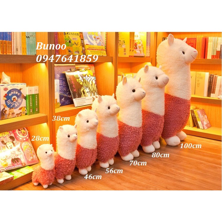 (Có sẵn)Lạc đà Alpaca ngộ nghĩnh siêu dễ thương kích thước 28-38-46-56- 80cm Bueno store