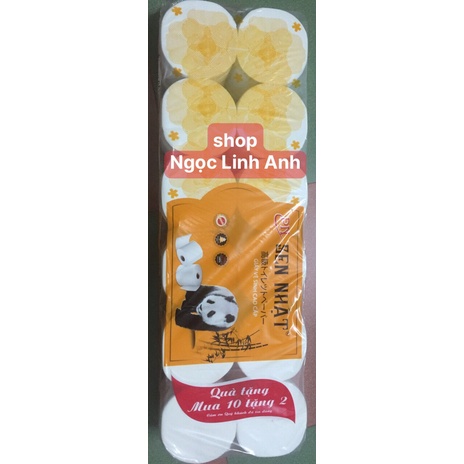 Giấy vệ sinh cao cấp Sen Nhật 10 cuộn (tặng 2 cuộn)