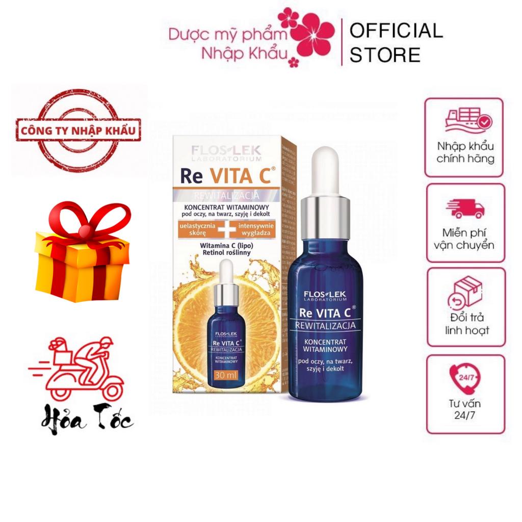 Serum Cấp Ẩm Và Làm Trắng Sáng Da Floslek Re VITA C Giảm Thâm, Nhăn, Chống Lão Hoá, Cấp Ẩm Mịn Da 30ml