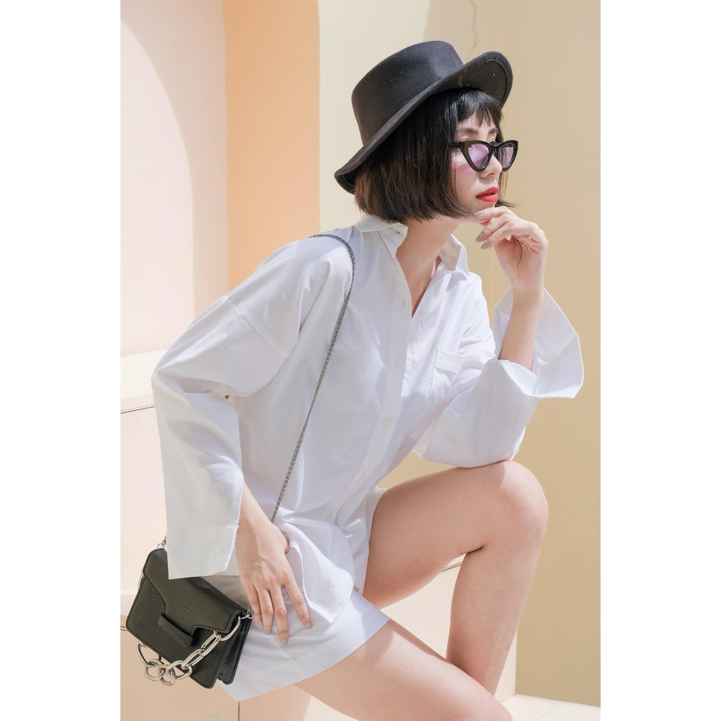 Sơmi linen form oversized
