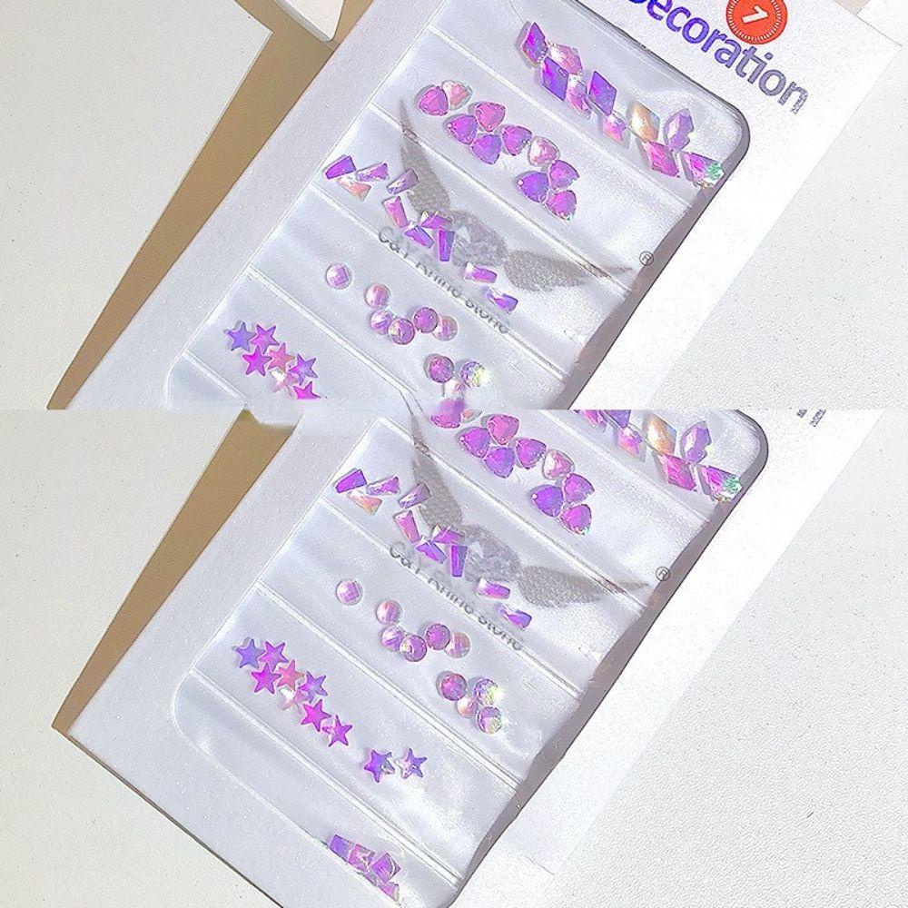 OCEANMAP Phụ Kiện Trang Trí Móng Tay 3D Hình Chữ Nhật Đế Phẳng Chuyên Dụng Cho Salon