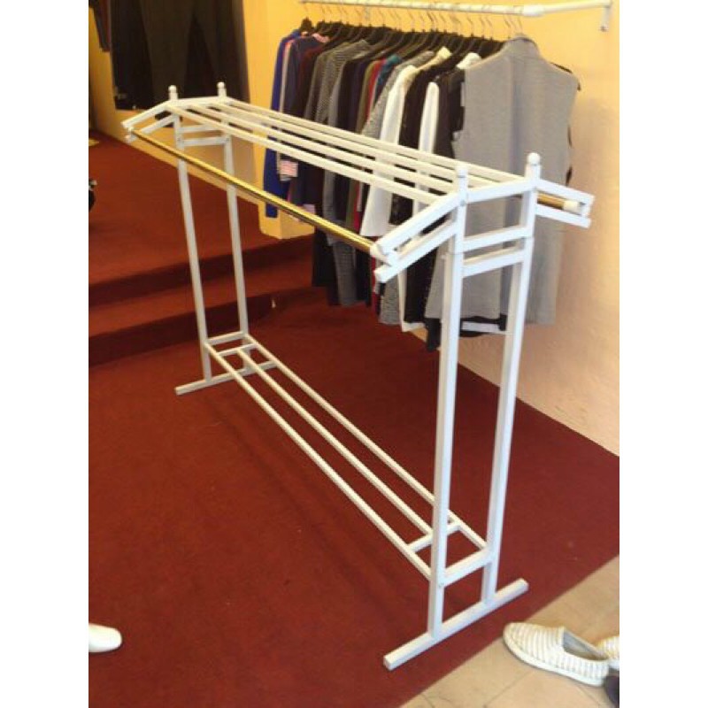 Kệ  đôi treo quần áo - Sào treo cho shop