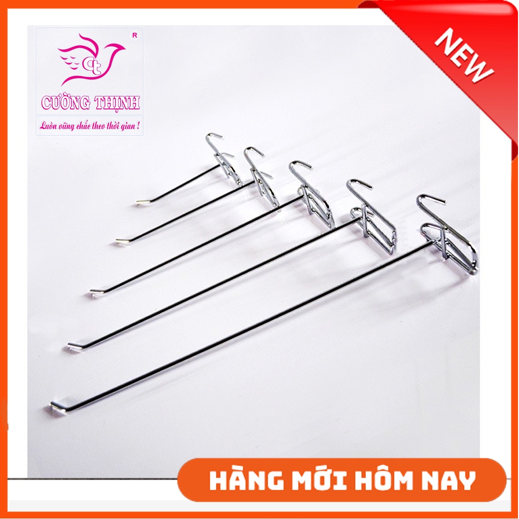 Móc treo phụ kiện điện thoại inox xịn bóng, siêu thị phụ kiện điện thoại inox, kệ lưới cài lưới treo khung