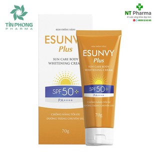 Kem Chống Nắng Esunvy Plus Dành Cho Body SPF50+/PA++++ (Tuýp 70g)