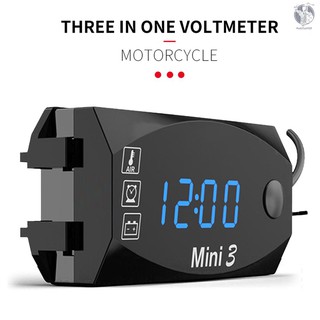 Đồng Hồ Đo Điện Áp Dc 6v-30v 3 Trong 1 Chống Nước Ip67 Cho Xe Hơi / Tàu Thuyền