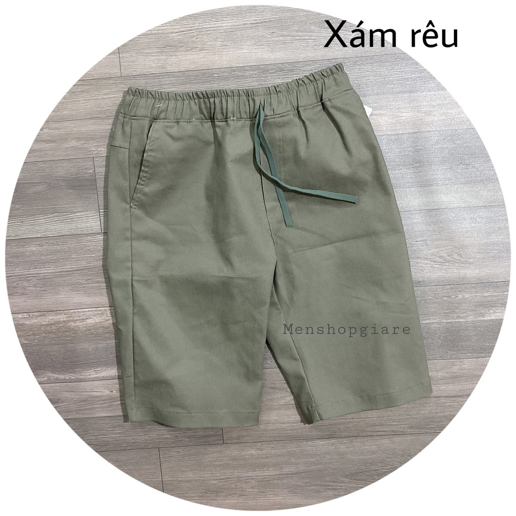 short kaki lưng thun hàng sịn vải dày dặn