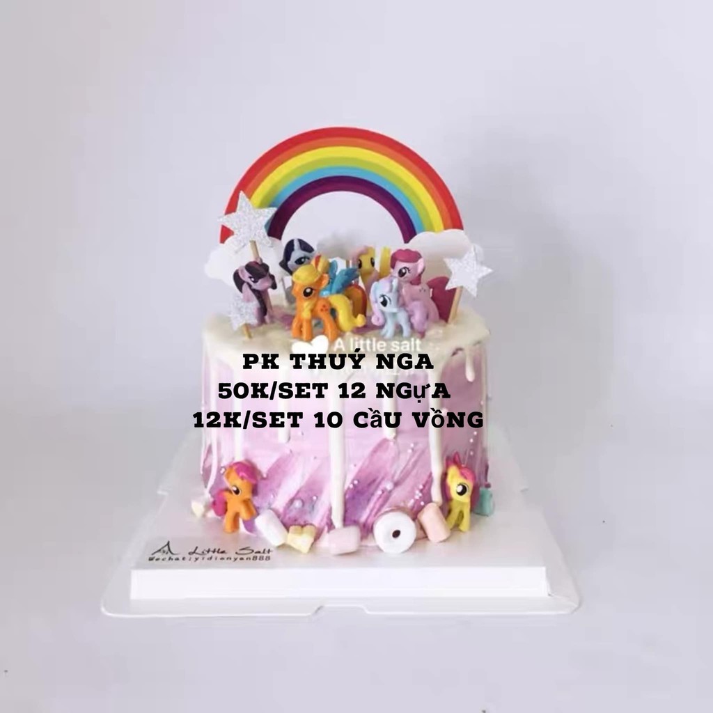 SET 12 NGỰA PONY TRANG TRÍ BÁNH KEM