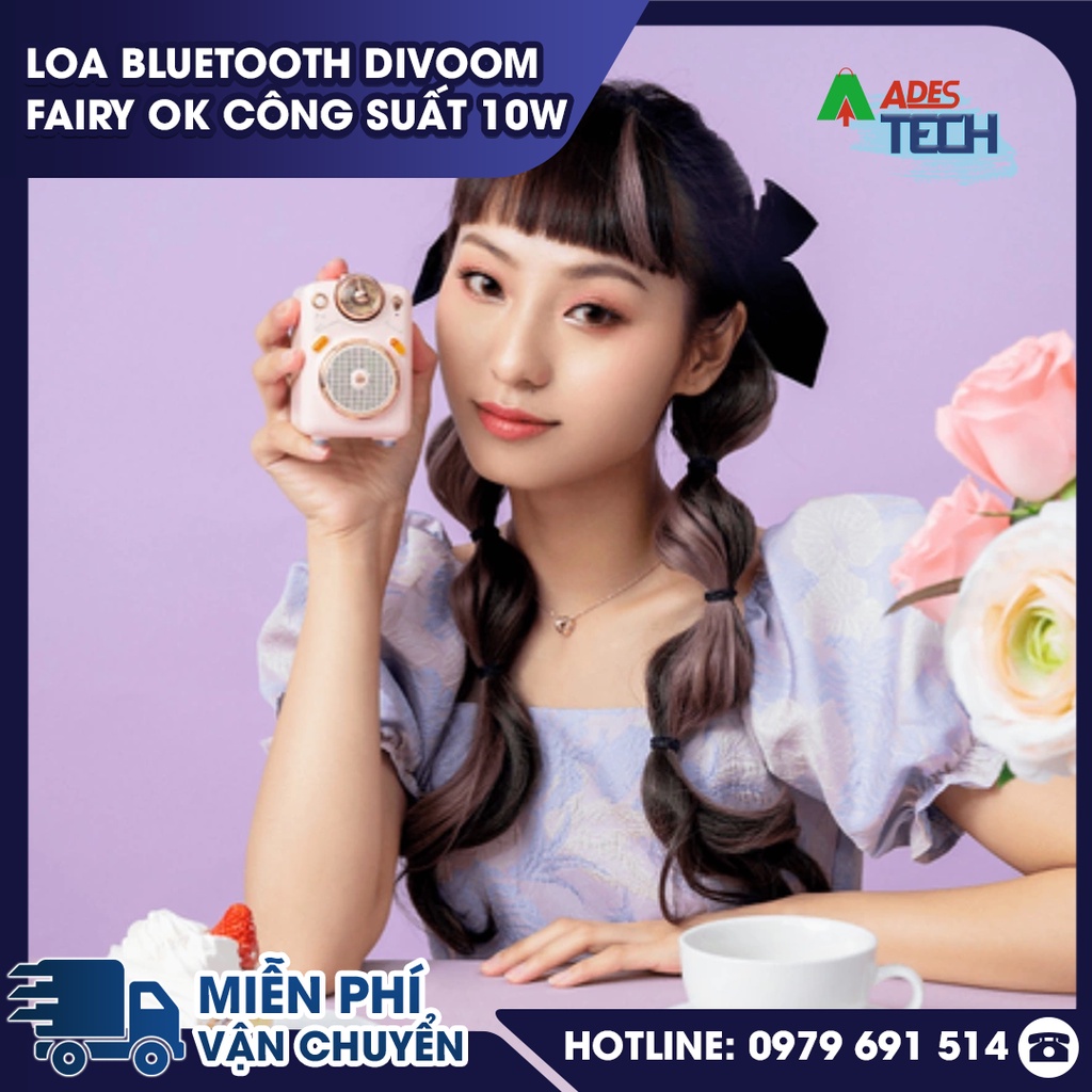 Loa Divoom Fairy Ok | Loa Bluetooth Kết Hợp Micro Karaoke Đa Năng 4.5 | Bảo Hành Chính Hãng 12 Tháng