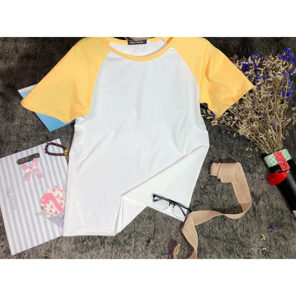 Áo Raglan Cotton Cao Cấp Unisex Đủ Size Đủ Màu