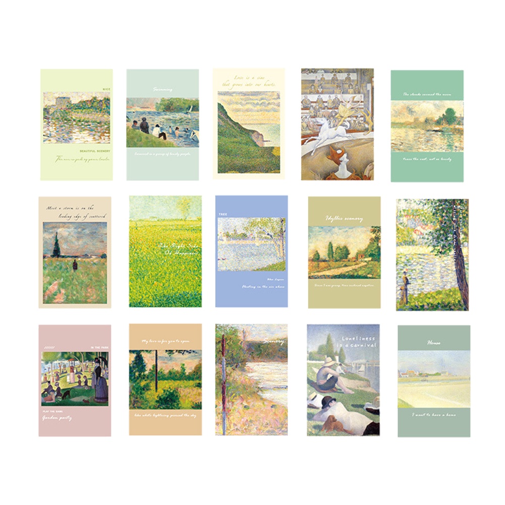 YK YD Bộ 30 thẻ bưu thiếp trang trí tường phong cách Hàn Quốc thời trang