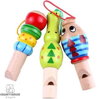 Còi Gỗ Hình Động Vật Đáng Yêu Cho Bé