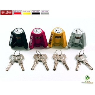 KHÓA ĐĨA XE MÁY SCHONE SC-3026 CAO CẤP ( ĐEN - ĐỎ - VÀNG - BẠC )