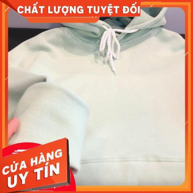 Áo hoodie basic xanh ngọc Unisex full size