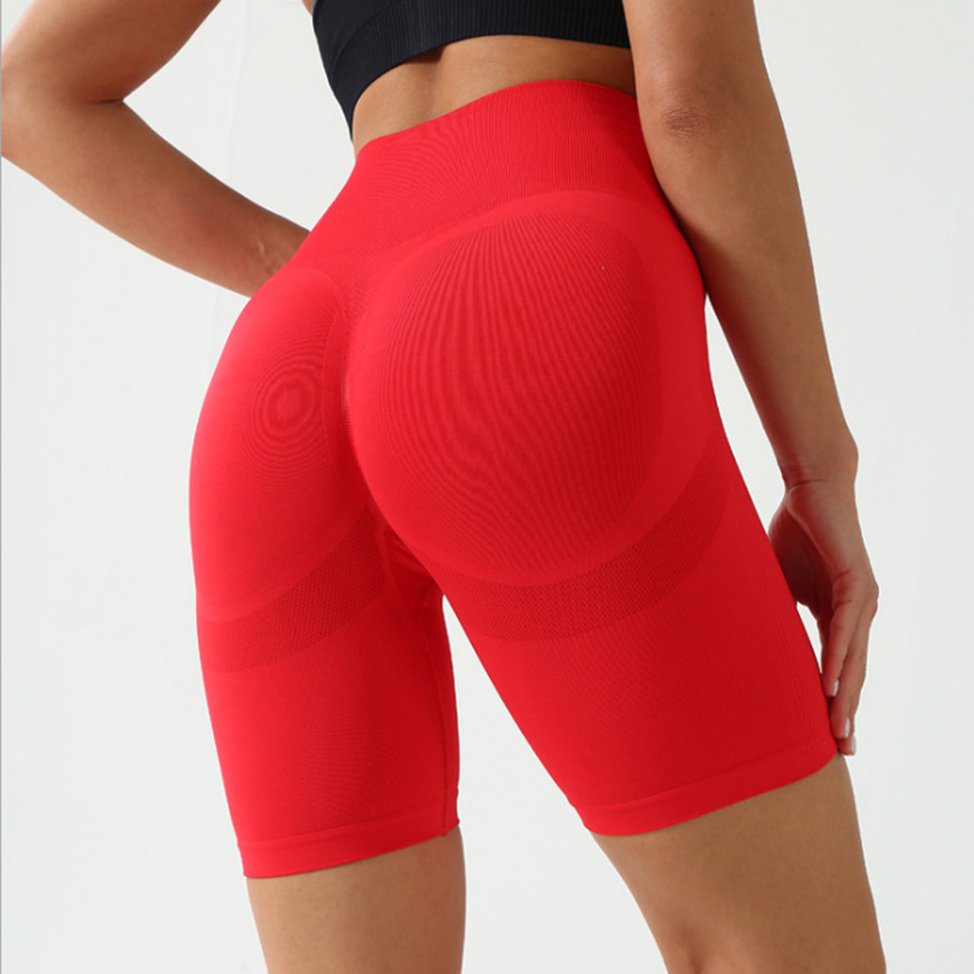Quần short tập yoga lưng cao chất liệu nylon mềm mại thời trang cho nữ