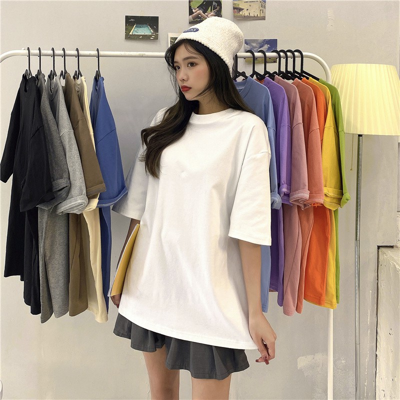 [19K - Flash Sale ] Áo Thun Trơn Màu Trắng Oversize Không Cổ 2S Clothing | BigBuy360 - bigbuy360.vn