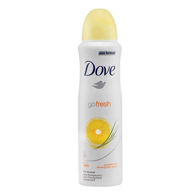 Xịt khử mùi Dove GrapeFruit & LemonGrass dành cho Nữ - Mỹ - 150ml