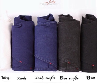 Quần Legging giả Jean cạp cao