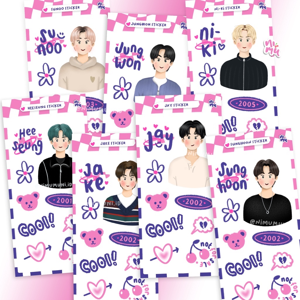 Hình Dán Enhypen FANART | Hình Dán Enhypen Sản Xuất Tại Nhà