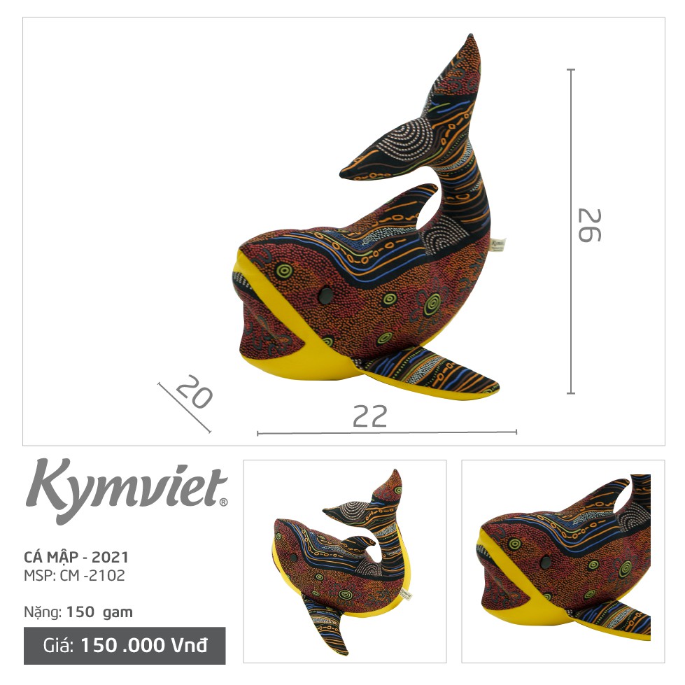 Đồ Chơi Nhồi Bông Hình Cá Mập Kymviet Craft [CM-2102]