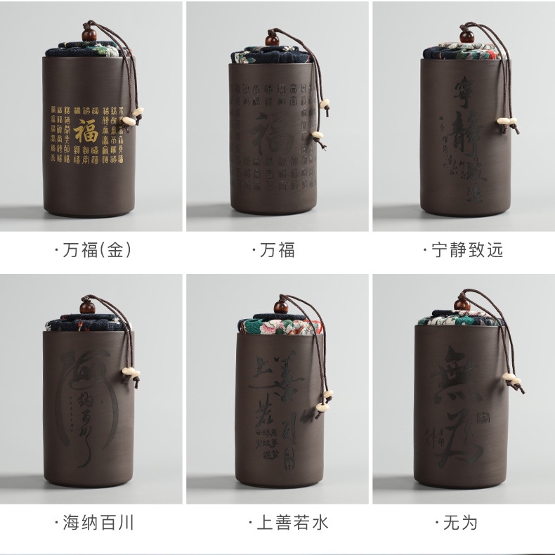 Bình đựng trà bằng gốm 100g tiện dụng thiết kế độc đáo | BigBuy360 - bigbuy360.vn