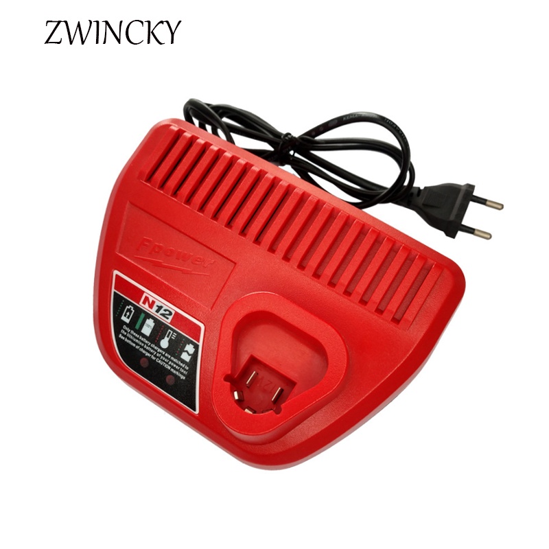 Bộ sạc pin cho pin lithium Milwaukee 10,8V 12V, Sạc pin máy Milwaukee N12, sạc pin 10.8V - 12V Li-ion, Bộ chuyển đổi pin N12 có USB