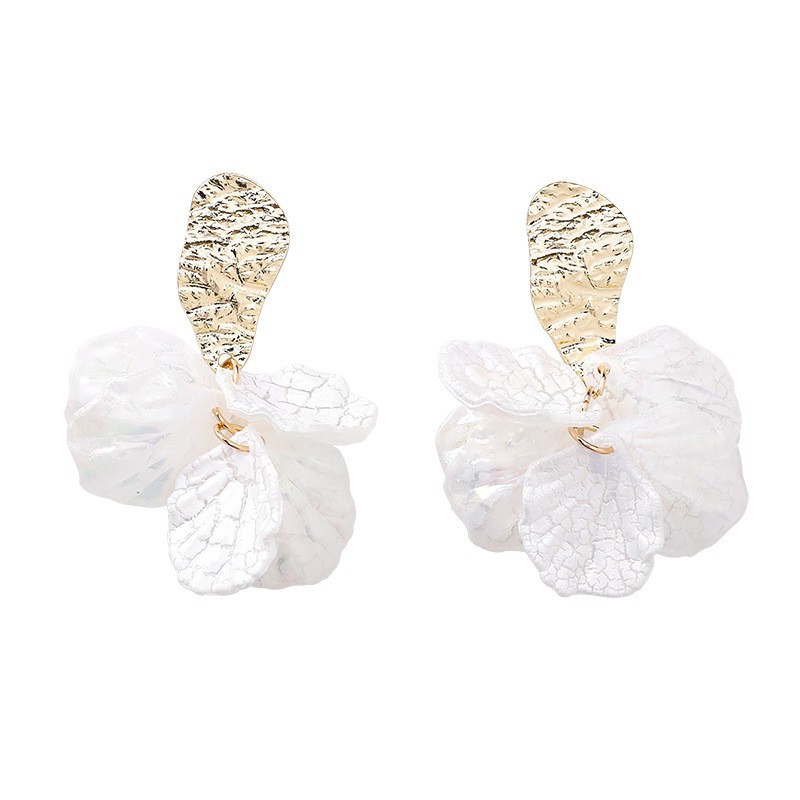 【Jewelry Time】Korean Ladies Bright Sequins Long Temperament Wild Shell Earrings