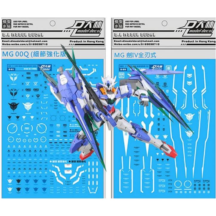 Decal dán mô hình MG HG RG series Gundam 00Q Qan T QanT 00Q 8822 các loại - Water sticker