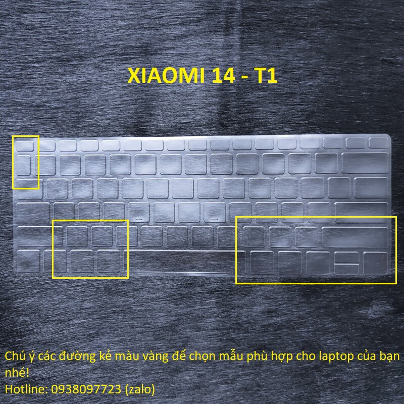 Miếng silicon phủ - bảo vệ bàn phím laptop Xiaomi Mi 14 inch