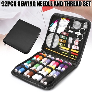 [d] 92pcs Mini Sewing Kit Sewing Supplies Large Sewing Threads Set for Travel Beginners and Home