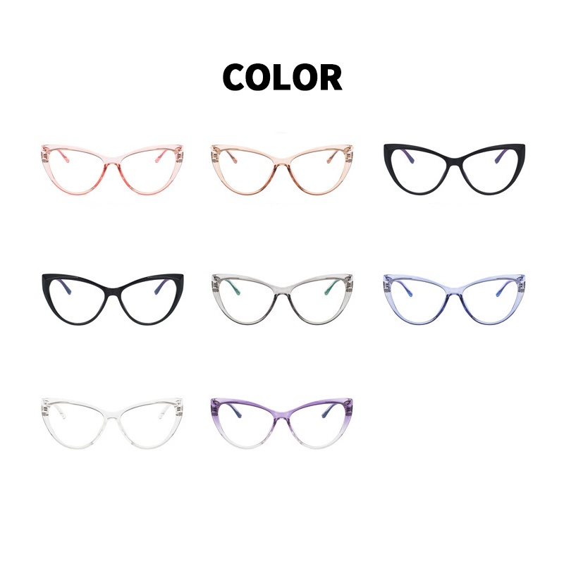 Mắt Kính Chống Tia Sáng Xanh Gọng Mắt Mèo Phong Cách Cổ Điển Thời Trang Unisex