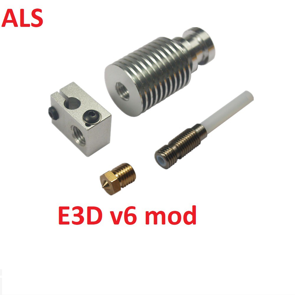 Bộ vòi phun nhựa E3D V6 mod hạn chế bị rút ngược ống teflon dành cho máy in 3D ( tùy chọn )