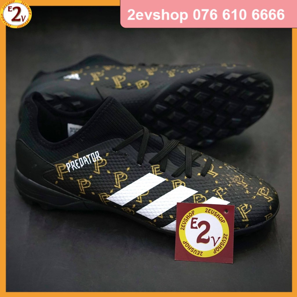 Giày đá bóng thể thao nam 𝐏𝐫𝐞𝐝𝐚𝐭𝐨𝐫 𝟐𝟎𝟐𝟎 Đen Vàng dẻo nhẹ, giày đá banh cỏ nhân tạo chất lượng - 2EV