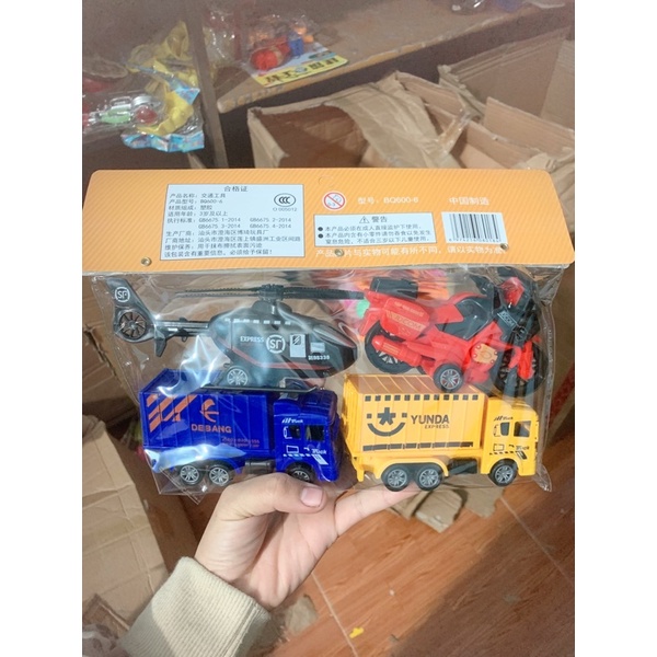 Bộ đồ chơi ô tô mô hình các loại xe xây dựng: máy xúc, xe tải, cần cẩu, cho trẻ em, đồ chơi cho bé thoả sức sáng tạo