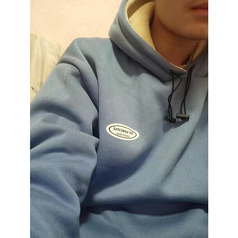 Áo hoodie nam nữ mũ lót lông cừu ấm áp- Ảnh thật | BigBuy360 - bigbuy360.vn