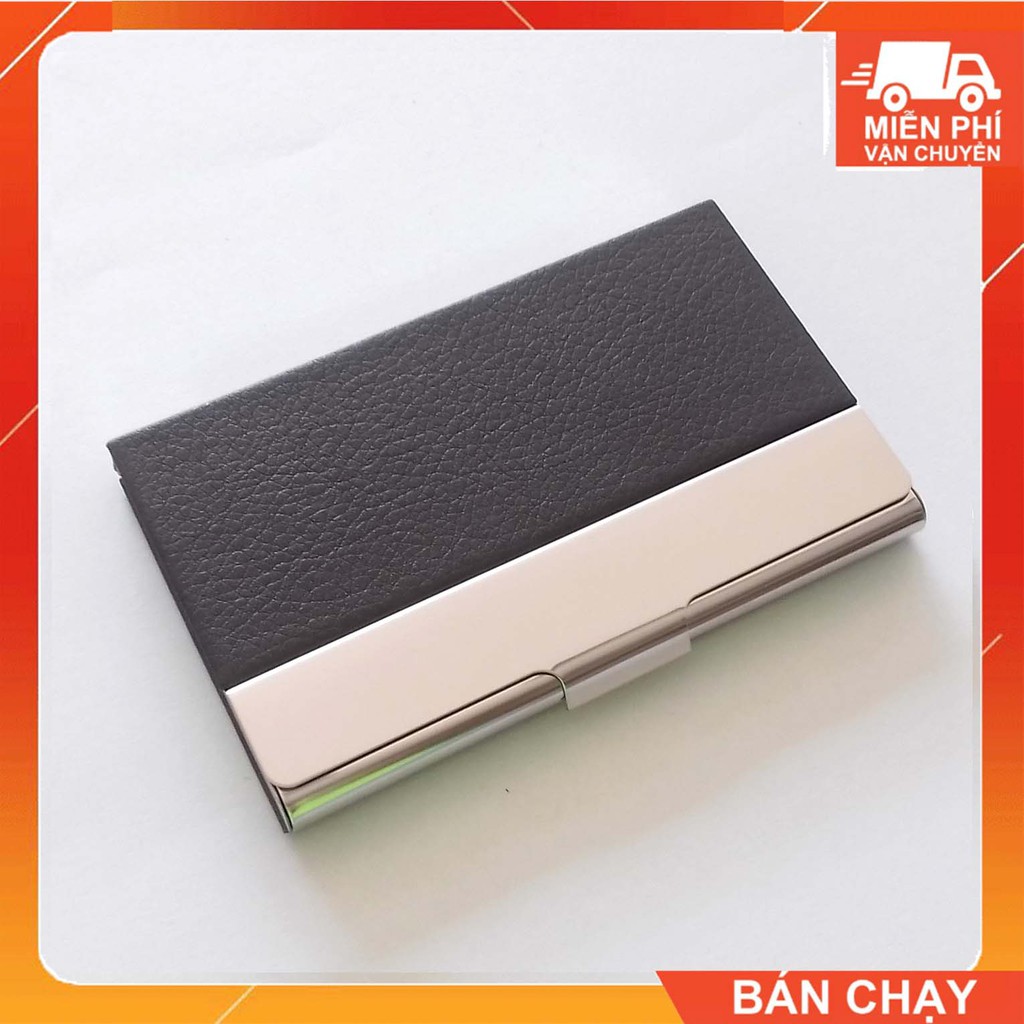 Hộp Đựng Name Card Da Simili Màu Nâu NC05N- Ozeo.vn