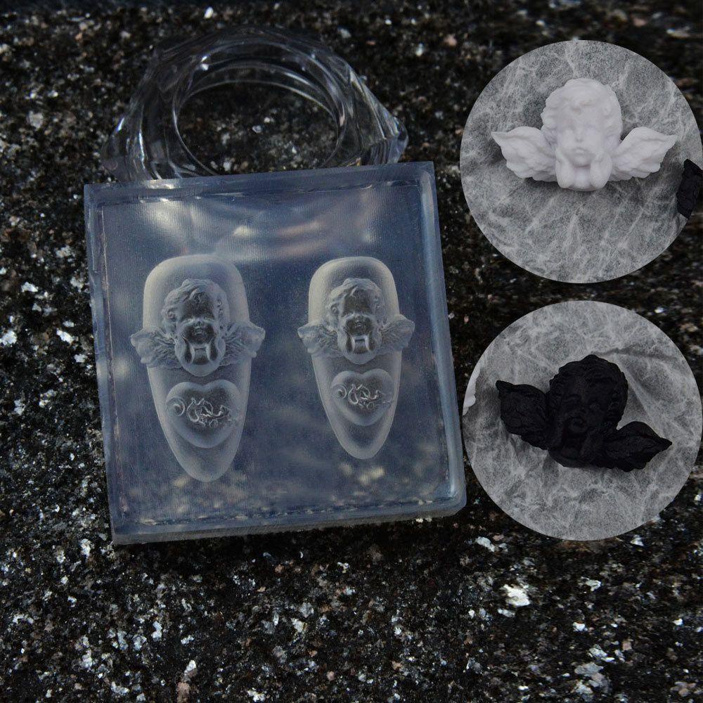 OCEANMAP Khuôn Silicone Tạo Hình Cánh Thiên Thần Trang Trí Móng Tay