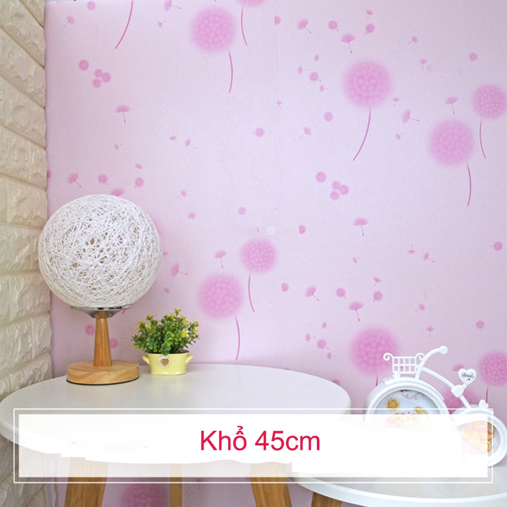 Giấy dán tường hình hoa lãng mạn có keo sẵn khổ rộng 45cm, decal giấy dán tường dễ thương - AZEVA | BigBuy360 - bigbuy360.vn