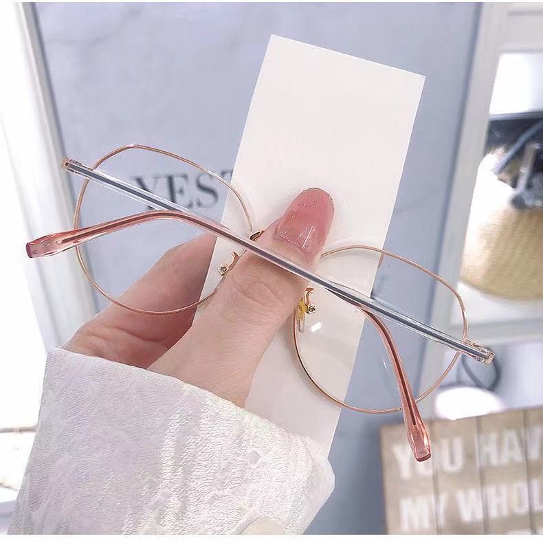 Mắt Kính Gọng Cận Kim Loại Form Tròn Lyly Phong Cách Ulzzang Siêu Xinh - Hazo