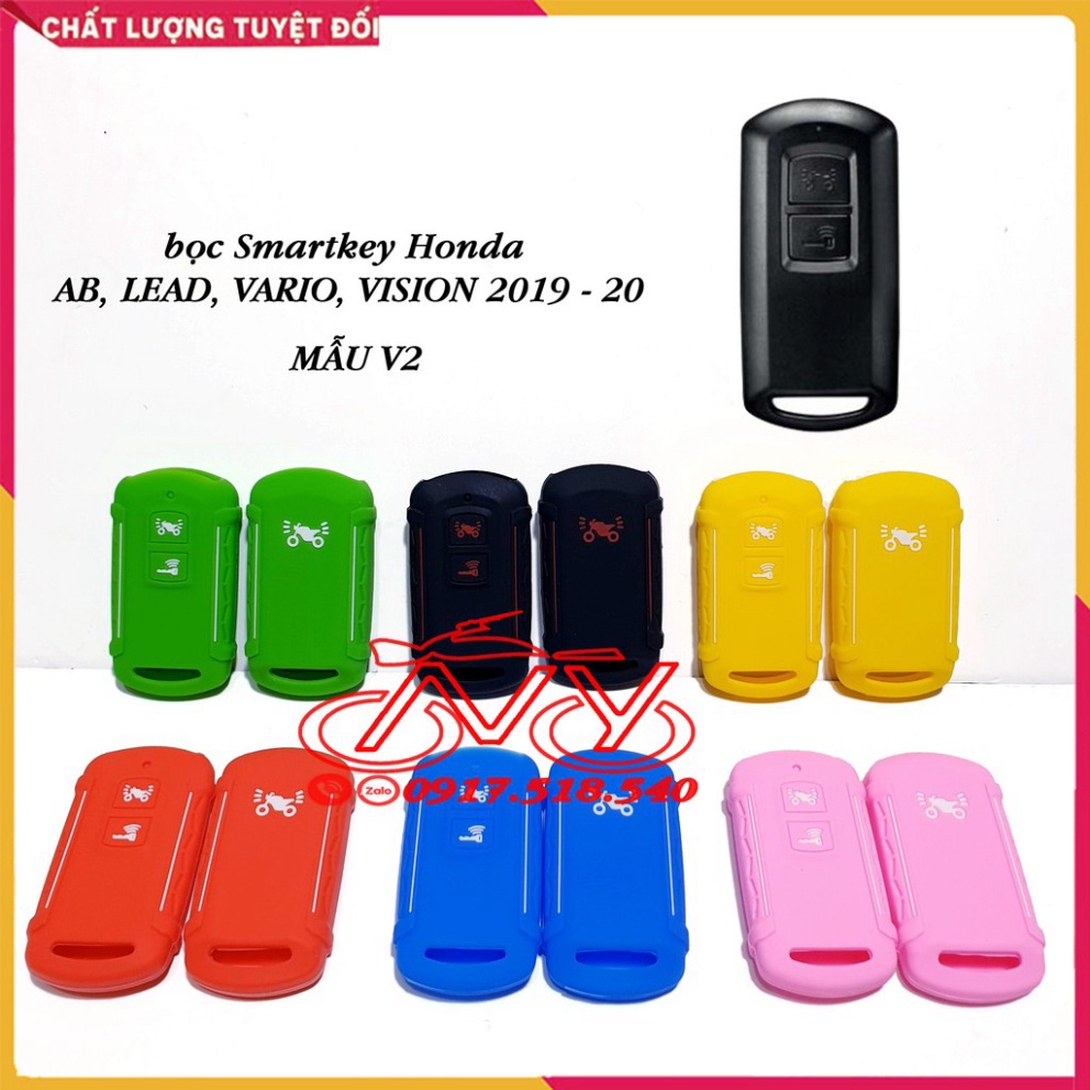 Bọc Smartkey Honda Airblade, Vision, Lead, Vario Mẫu silicon dầy V2 Ảnh thật Sp