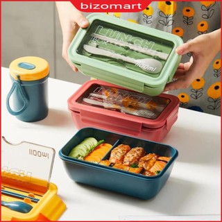 Hộp đựng cơm 1100m LUNCH BOX , Hộp cơm 2 ngăn kèm đũa thìa
