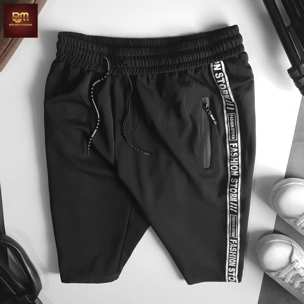 Quần Short Nam Thun 1 Viền Sọc Nhiều Hình, Mã QS502